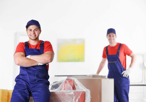 Secure furniture storage units in Woodford with organized household items
