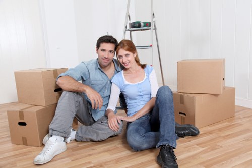 Illustration of moving goods into a storage unit