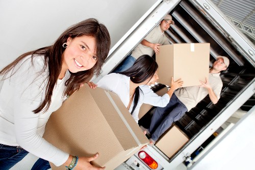 Organised household items prepared for removals and storage