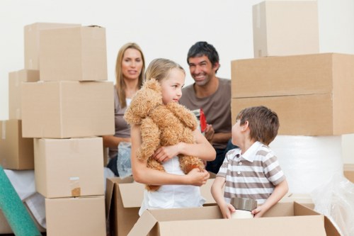 Fragile belongings prepared for flat removals in Woodford
